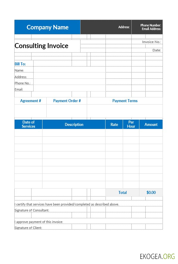 Facture de consultation.